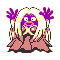 Sprite recolorido de Jynx em Pokémon Yellow para Nintendo 3DS